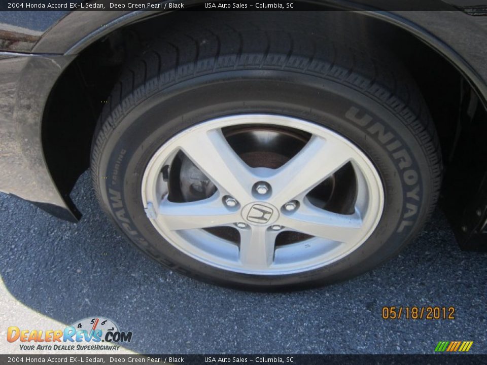 2004 Honda Accord EX-L Sedan Deep Green Pearl / Black Photo #9