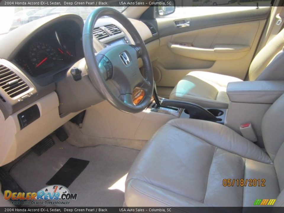 2004 Honda Accord EX-L Sedan Deep Green Pearl / Black Photo #11