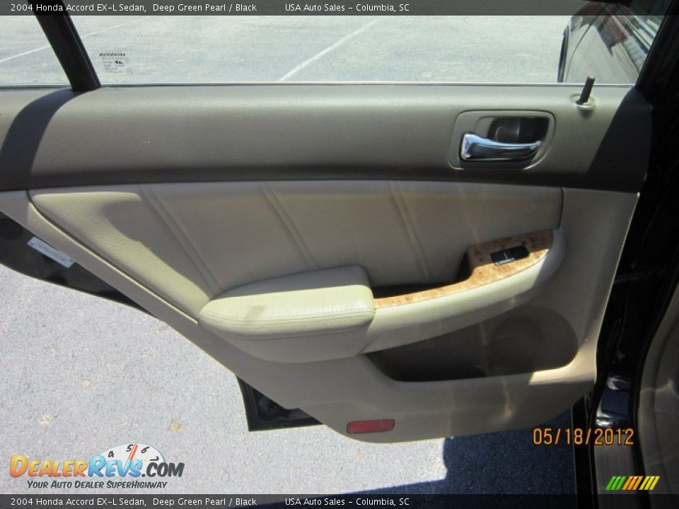 2004 Honda Accord EX-L Sedan Deep Green Pearl / Black Photo #12