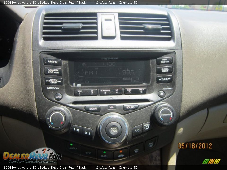 2004 Honda Accord EX-L Sedan Deep Green Pearl / Black Photo #18