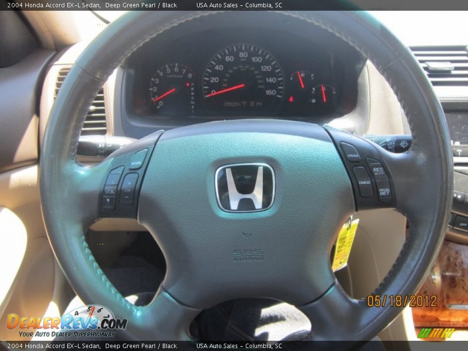 2004 Honda Accord EX-L Sedan Deep Green Pearl / Black Photo #21