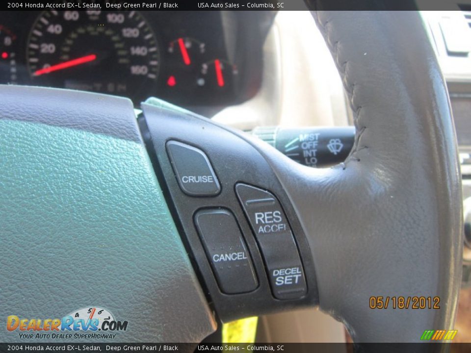 2004 Honda Accord EX-L Sedan Deep Green Pearl / Black Photo #22