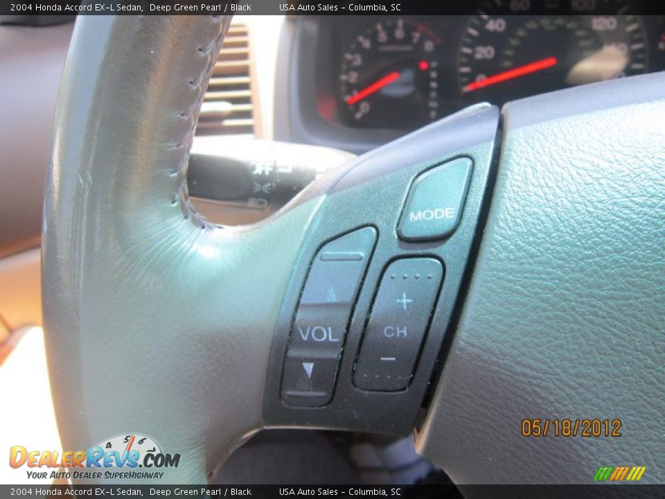 2004 Honda Accord EX-L Sedan Deep Green Pearl / Black Photo #23