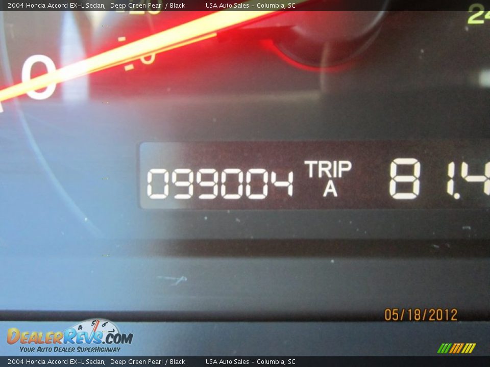 2004 Honda Accord EX-L Sedan Deep Green Pearl / Black Photo #26