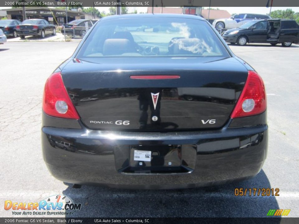 2006 Pontiac G6 V6 Sedan Black / Ebony Photo #5