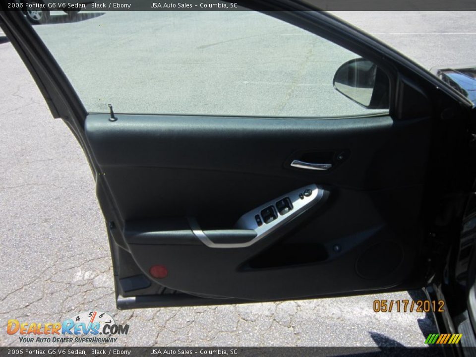 2006 Pontiac G6 V6 Sedan Black / Ebony Photo #8