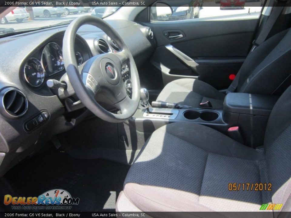 2006 Pontiac G6 V6 Sedan Black / Ebony Photo #9