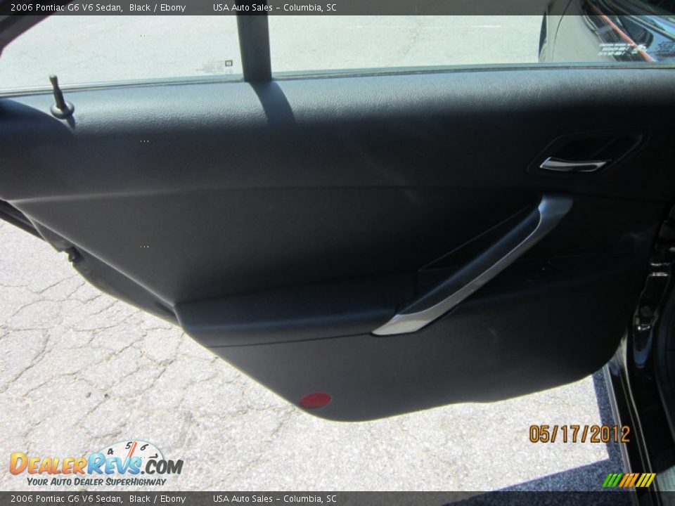 2006 Pontiac G6 V6 Sedan Black / Ebony Photo #10