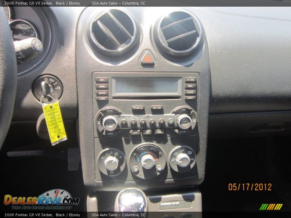 2006 Pontiac G6 V6 Sedan Black / Ebony Photo #16