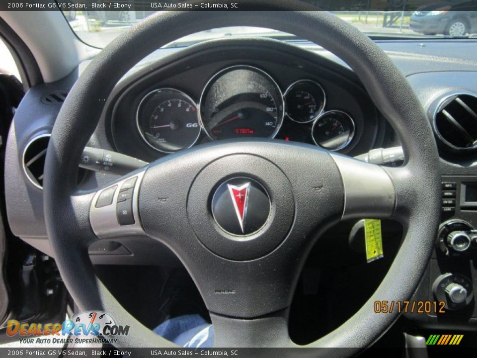 2006 Pontiac G6 V6 Sedan Black / Ebony Photo #19