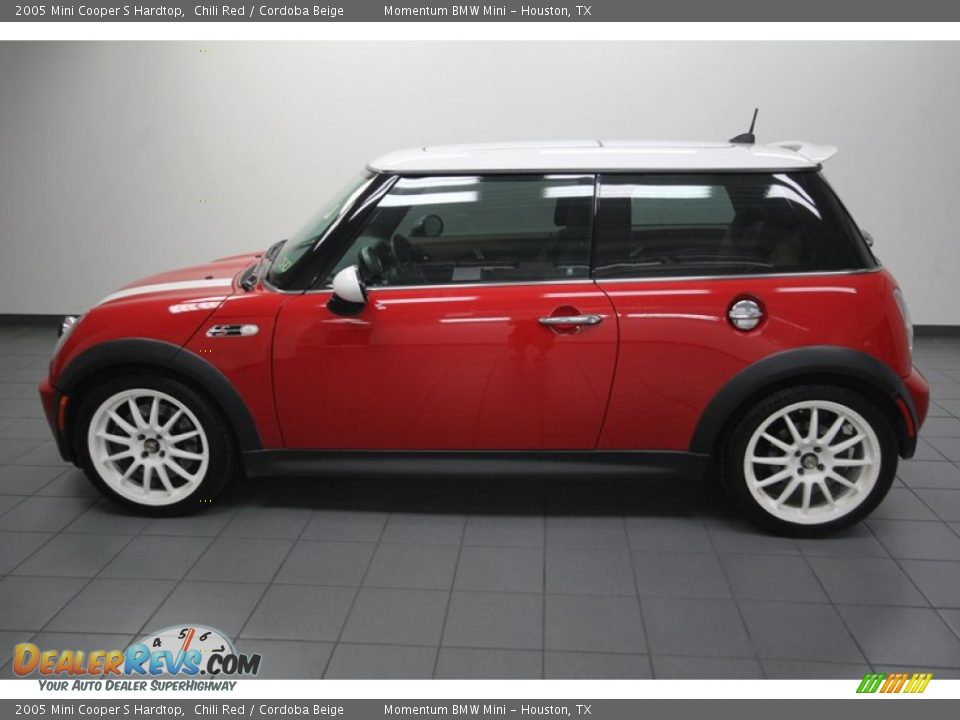 2005 Mini Cooper S Hardtop Chili Red / Cordoba Beige Photo #2