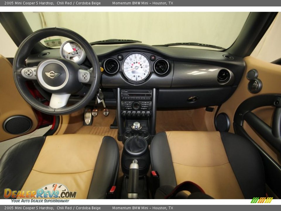 2005 Mini Cooper S Hardtop Chili Red / Cordoba Beige Photo #4