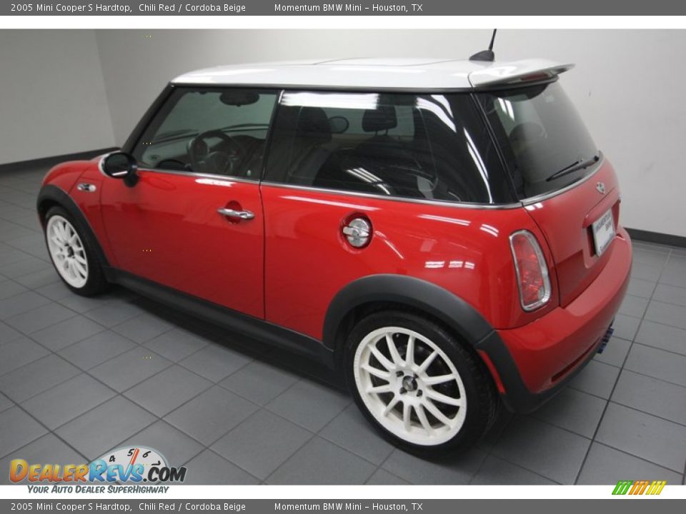 2005 Mini Cooper S Hardtop Chili Red / Cordoba Beige Photo #5