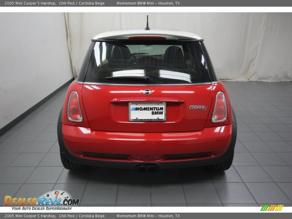 2005 Mini Cooper S Hardtop Chili Red / Cordoba Beige Photo #12