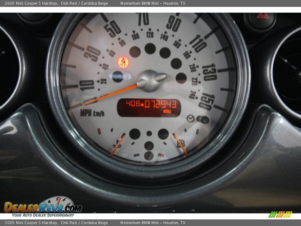 2005 Mini Cooper S Hardtop Chili Red / Cordoba Beige Photo #36