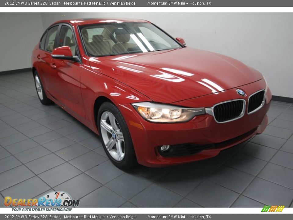 2012 BMW 3 Series 328i Sedan Melbourne Red Metallic / Venetian Beige Photo #1
