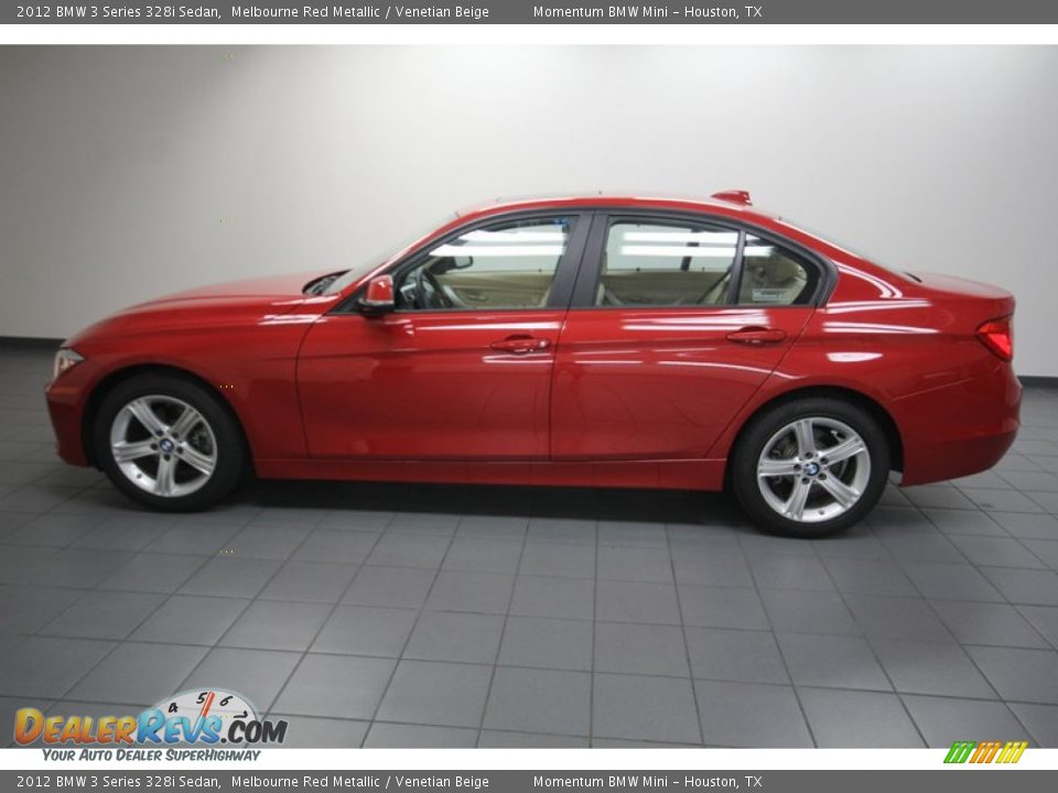 2012 BMW 3 Series 328i Sedan Melbourne Red Metallic / Venetian Beige Photo #2