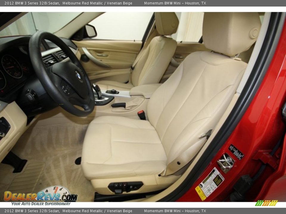 2012 BMW 3 Series 328i Sedan Melbourne Red Metallic / Venetian Beige Photo #3