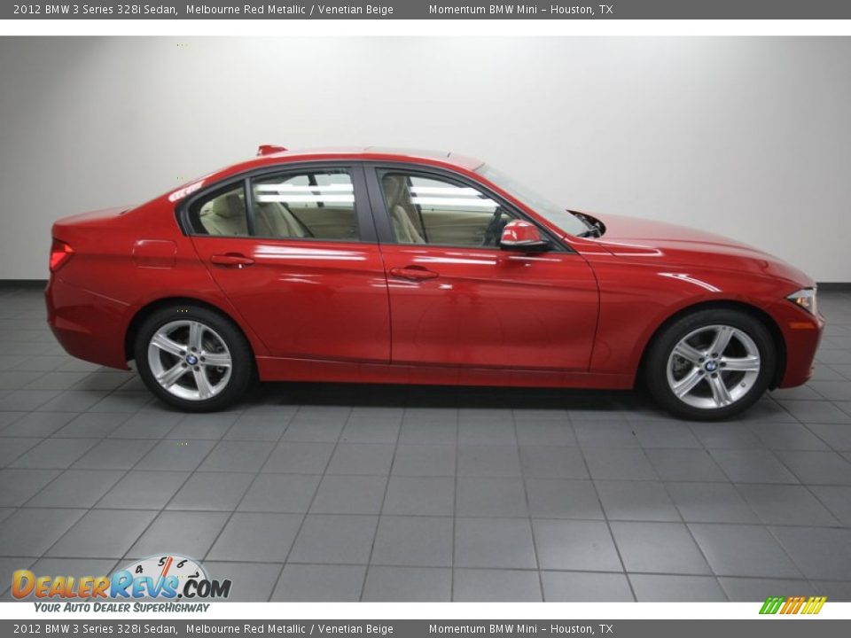 2012 BMW 3 Series 328i Sedan Melbourne Red Metallic / Venetian Beige Photo #7