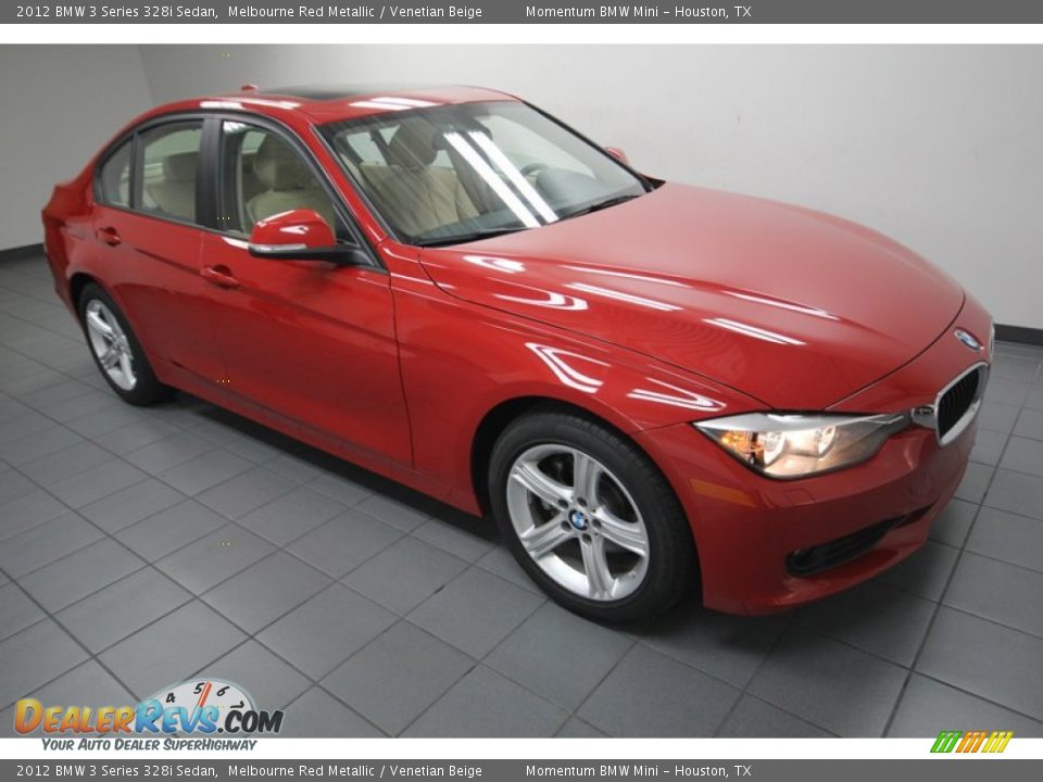 2012 BMW 3 Series 328i Sedan Melbourne Red Metallic / Venetian Beige Photo #8