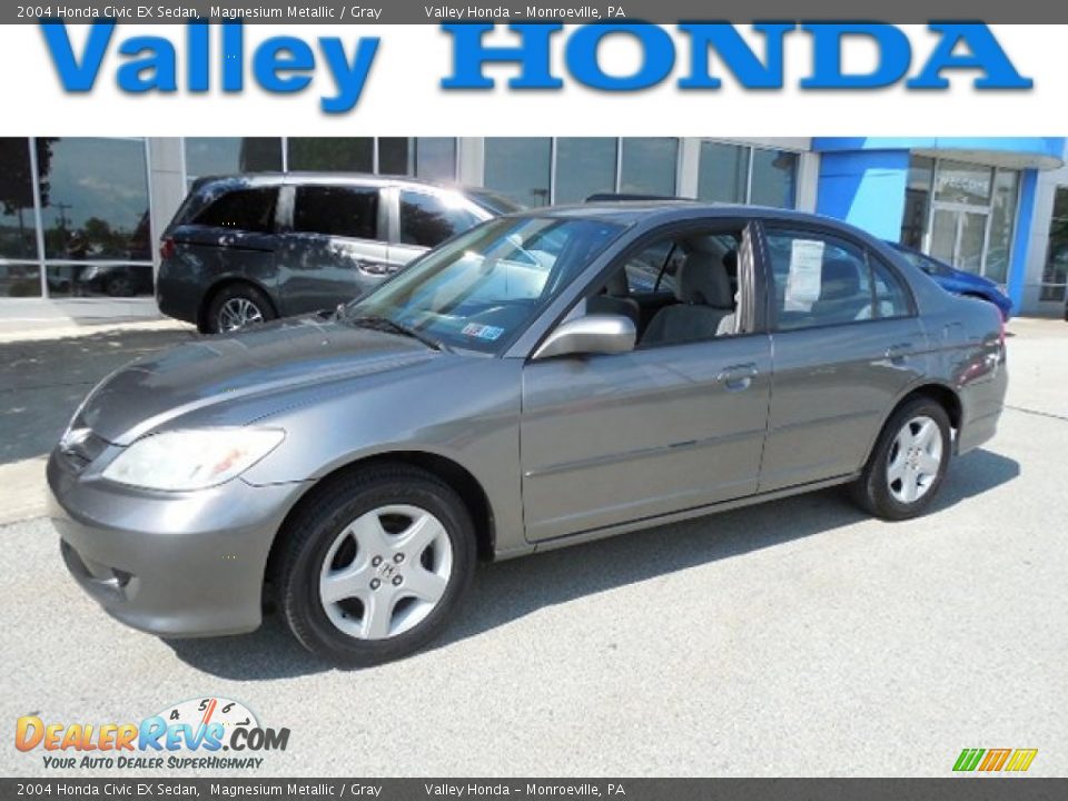 2004 Honda Civic EX Sedan Magnesium Metallic / Gray Photo #1