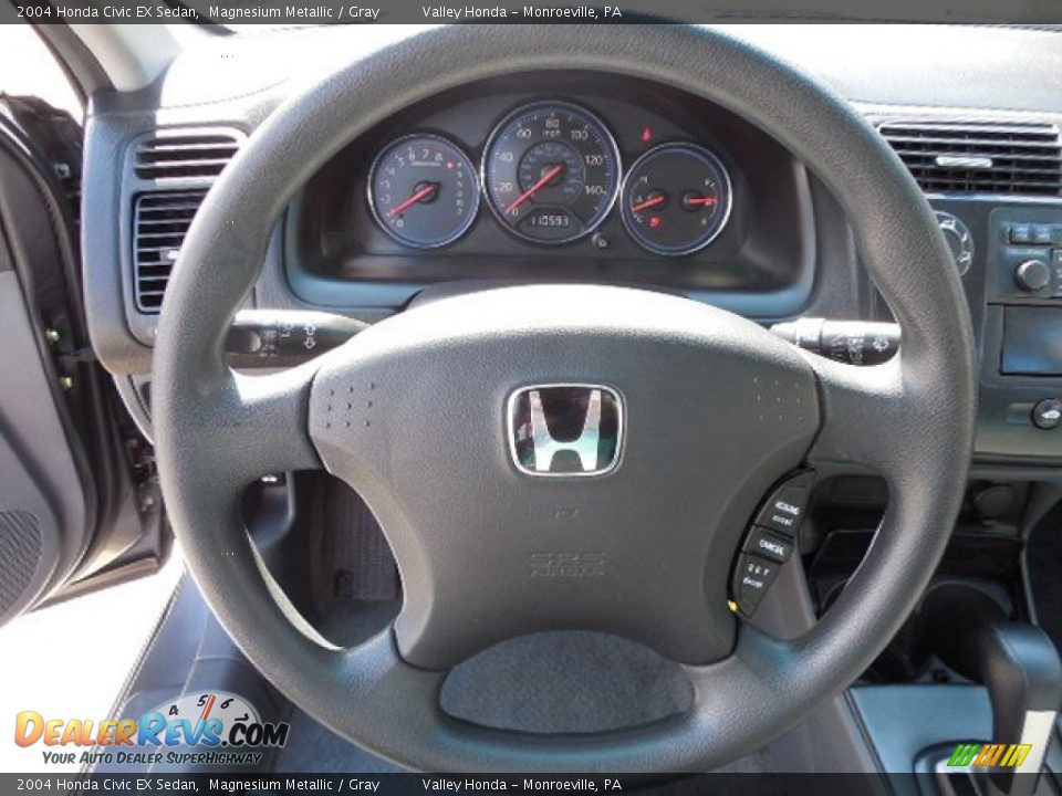 2004 Honda Civic EX Sedan Magnesium Metallic / Gray Photo #11