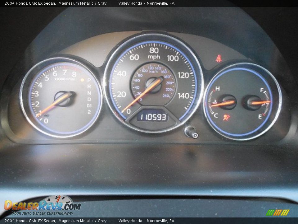 2004 Honda Civic EX Sedan Magnesium Metallic / Gray Photo #15