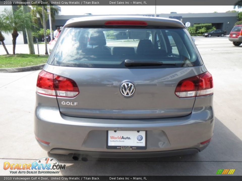 2010 Volkswagen Golf 4 Door United Gray Metallic / Titan Black Photo #4