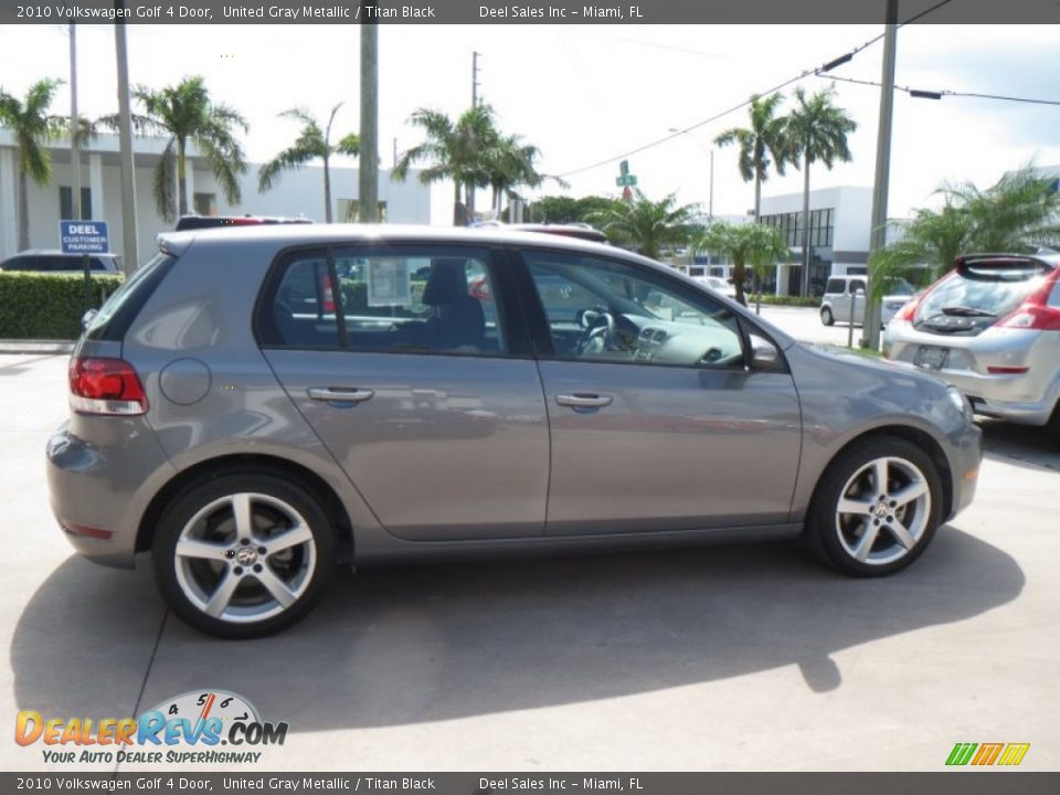 2010 Volkswagen Golf 4 Door United Gray Metallic / Titan Black Photo #6