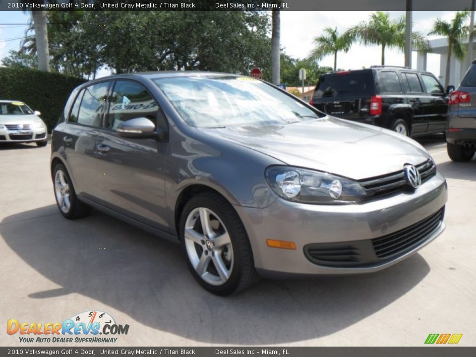 2010 Volkswagen Golf 4 Door United Gray Metallic / Titan Black Photo #7