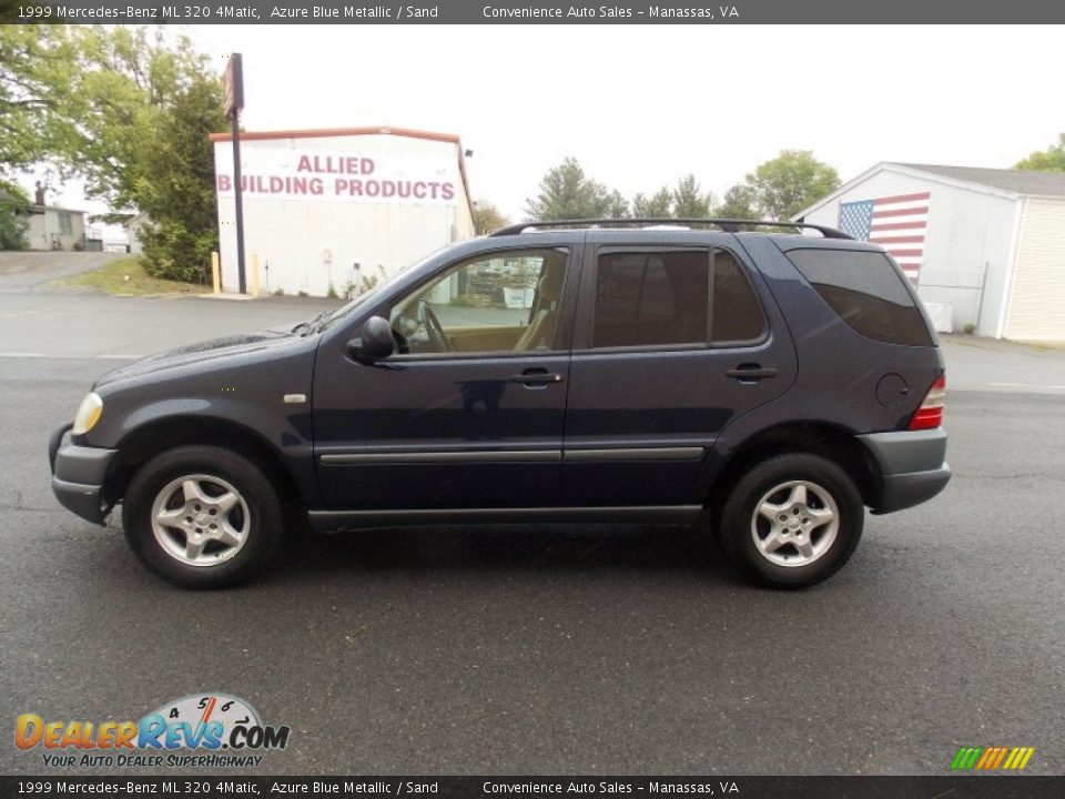 1999 Mercedes-Benz ML 320 4Matic Azure Blue Metallic / Sand Photo #2
