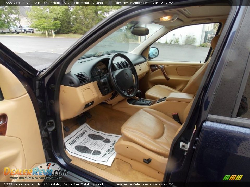 1999 Mercedes-Benz ML 320 4Matic Azure Blue Metallic / Sand Photo #7