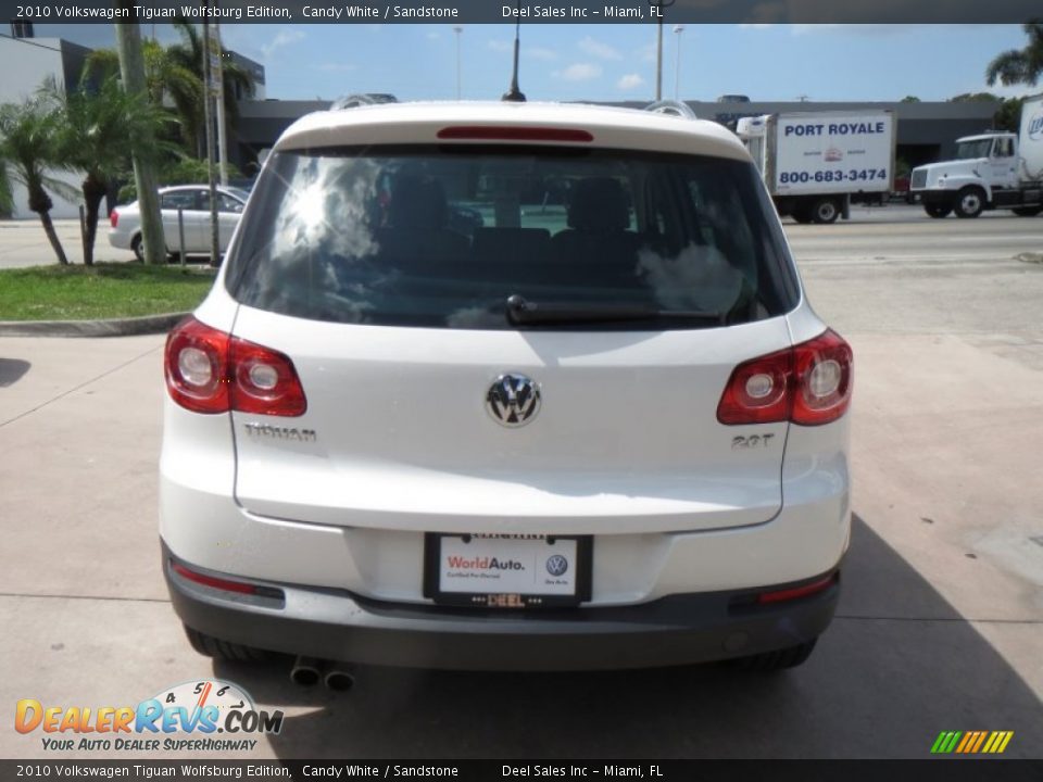2010 Volkswagen Tiguan Wolfsburg Edition Candy White / Sandstone Photo #4