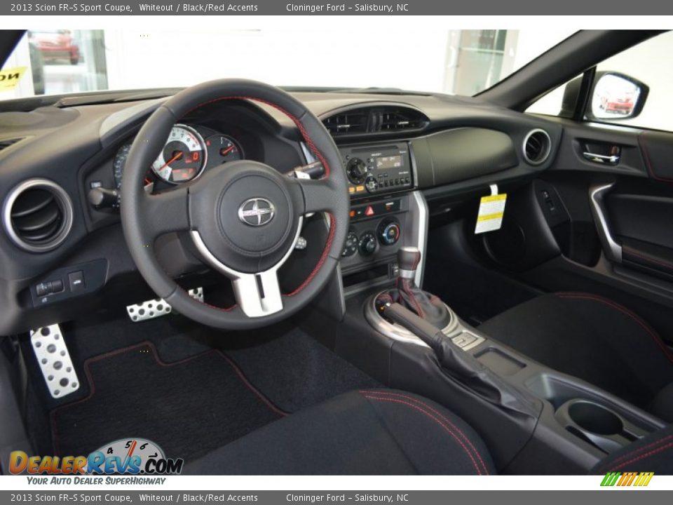 Black/Red Accents Interior - 2013 Scion FR-S Sport Coupe Photo #6