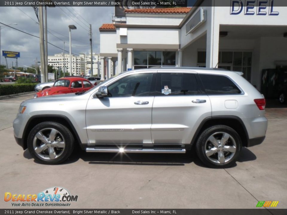2011 Jeep Grand Cherokee Overland Bright Silver Metallic / Black Photo #2