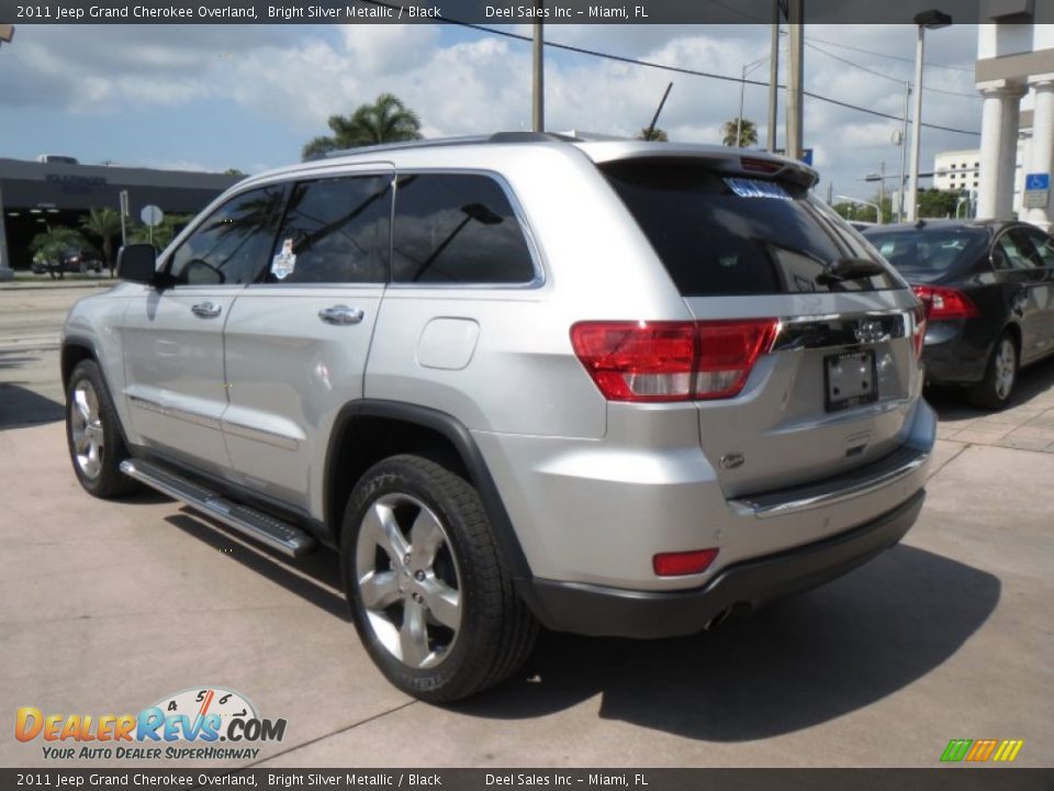 2011 Jeep Grand Cherokee Overland Bright Silver Metallic / Black Photo #3