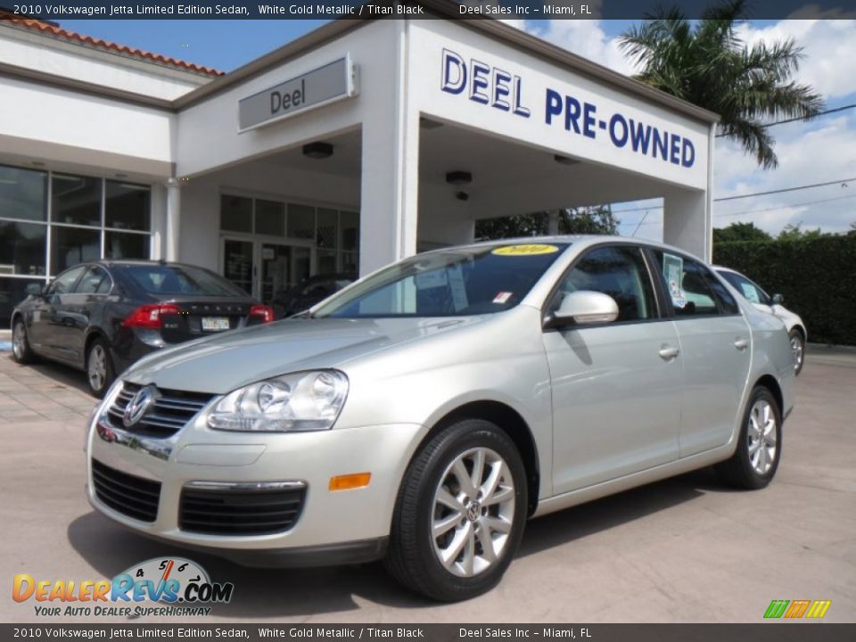 2010 Volkswagen Jetta Limited Edition Sedan White Gold Metallic / Titan Black Photo #1