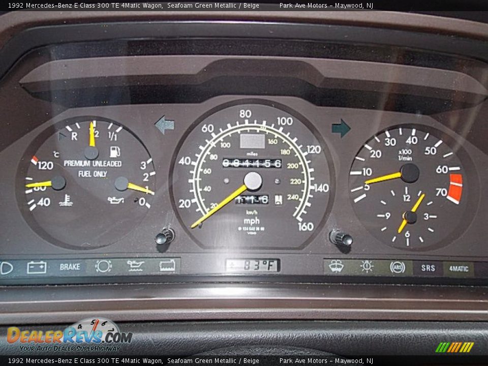 1992 Mercedes-Benz E Class 300 TE 4Matic Wagon Gauges Photo #29