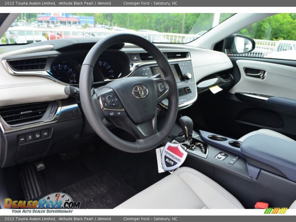 2013 Toyota Avalon Limited Attitude Black Pearl / Almond Photo #7