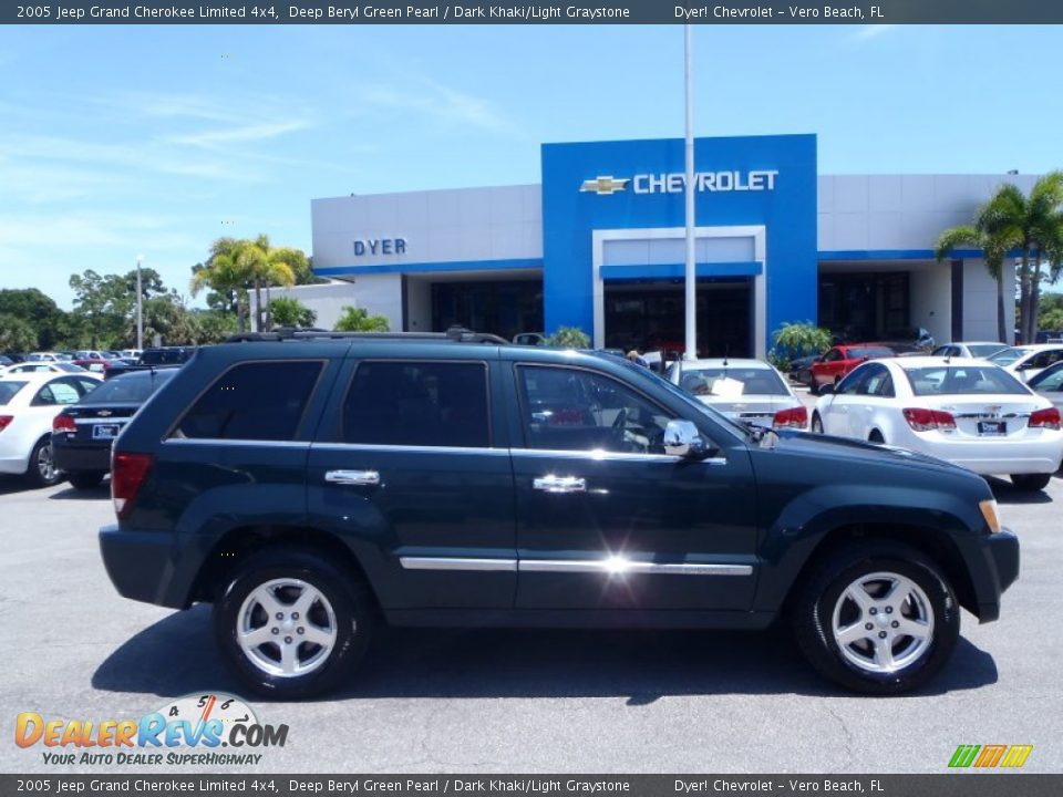 2005 Jeep Grand Cherokee Limited 4x4 Deep Beryl Green Pearl / Dark Khaki/Light Graystone Photo #3