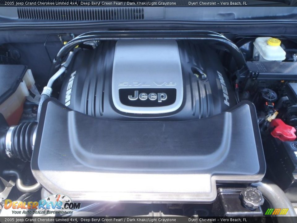 2005 Jeep Grand Cherokee Limited 4x4 Deep Beryl Green Pearl / Dark Khaki/Light Graystone Photo #12
