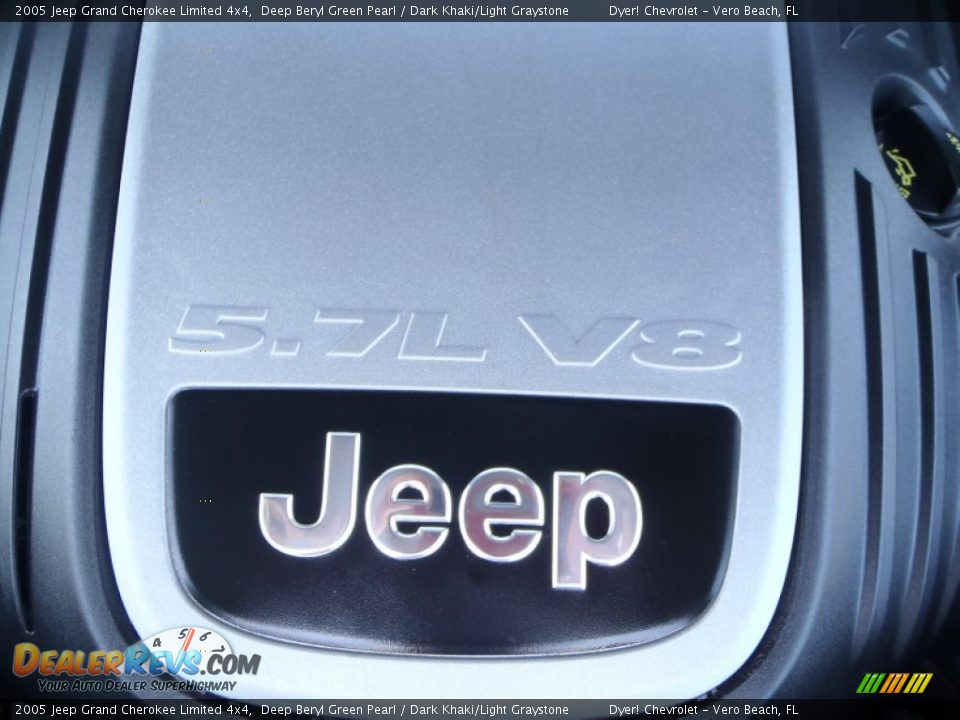 2005 Jeep Grand Cherokee Limited 4x4 Deep Beryl Green Pearl / Dark Khaki/Light Graystone Photo #13