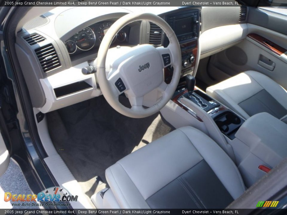 Dark Khaki/Light Graystone Interior - 2005 Jeep Grand Cherokee Limited 4x4 Photo #16