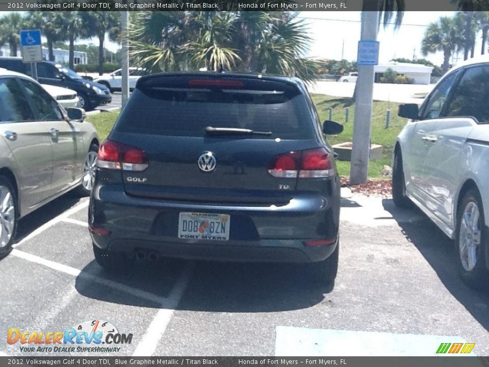 2012 Volkswagen Golf 4 Door TDI Blue Graphite Metallic / Titan Black Photo #3