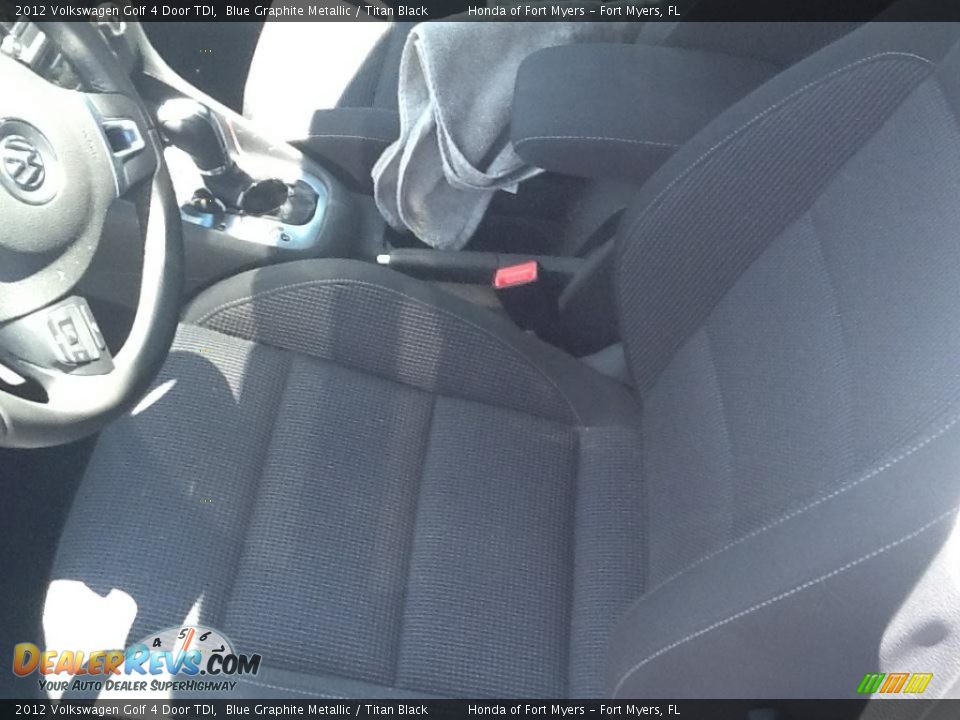2012 Volkswagen Golf 4 Door TDI Blue Graphite Metallic / Titan Black Photo #7