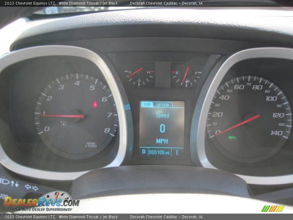 2013 Chevrolet Equinox LTZ White Diamond Tricoat / Jet Black Photo #12