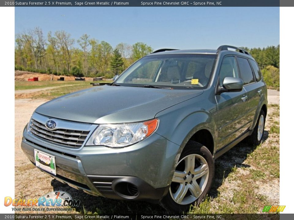 2010 Subaru Forester 2.5 X Premium Sage Green Metallic / Platinum Photo #1