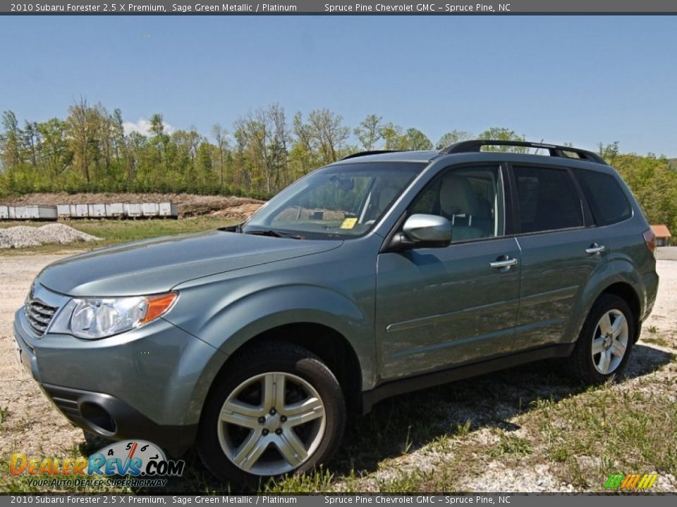 2010 Subaru Forester 2.5 X Premium Sage Green Metallic / Platinum Photo #3