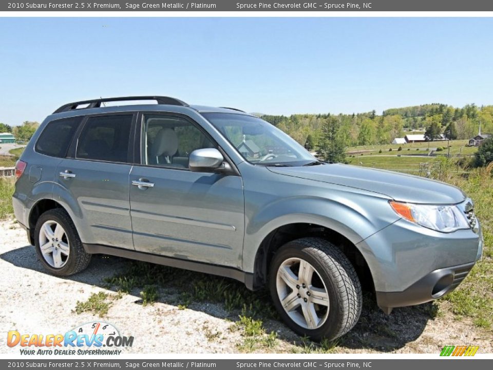 2010 Subaru Forester 2.5 X Premium Sage Green Metallic / Platinum Photo #4