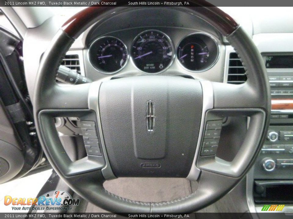 2011 Lincoln MKZ FWD Tuxedo Black Metallic / Dark Charcoal Photo #22